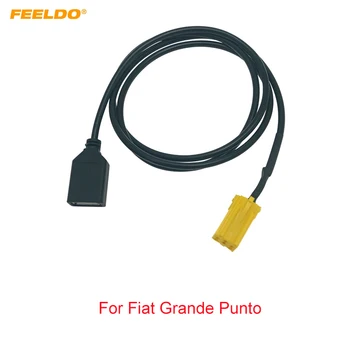 FEELDO Auto-Audio Radio 6Pin AUX USB Kabel Ženski Priključak Produžni kabel Za MINI ISO Fiat Grande Punto USB Adapter Kabel