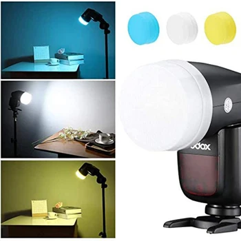 Godox Okrugla Glava Bljeskalice Speedlite Difuzor Flash za kameru, što se Odražava Dome Lampa, Set za Flash Godox V1 Serije V1C V1N V1S V1F V1O V1P