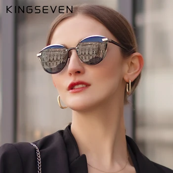 KINGSEVEN 2022 Polarizirane Sunčane Naočale Za Žene Luksuzni Dizajn Elegantne Ženske Sunčane Naočale UV400 Zaštita Modne Naočale Mačje Oči