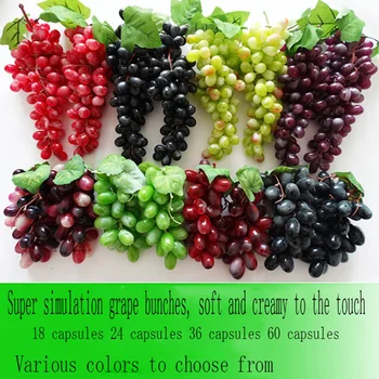 Modeliranje voće grožđe osjećati plastične lažni grožđe grozd snimanja rekvizite kuće ratana ukrasne grožđe grozd isporuke