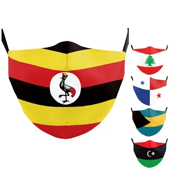 Periva Libanon Panama Bahami Maske S po cijeloj površini Uganda Zastava Libije Maske Za Usta Odrasli i djeca Vanjski Reusable Maska Za Lice Moda