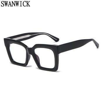 Swanwick gospodo debele velike anti-plave llight tr90 naočale trg ženske prozirne leće klasicni okvira za naočale, gospodo ацетатные prozirne zelene