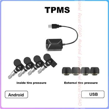 USB Android TPMS Sustav kontrole tlaka u Gumama Bežični Prijenos 8 bar 116 funti po kvadratnom inču Alarm 5 U Unutarnja Vanjska