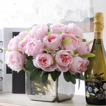 1 Buket DIY Svježe Umjetni Cvijet Ruža Svila Cvijet Lažno Biljka na Valentinovo Svadbena Dekoracija za dom Zurke 3 Boje