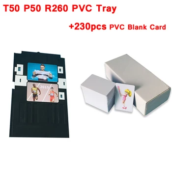 1 kom. Polica karte za Epson T50 T60 P50 R260 R270 R280 R290 Polica Kartice inkjet pisač PVC ID Kartice ladica + 230 kom. PVC Prazan Bijeli Kartice