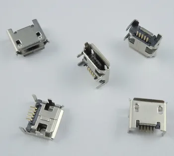 10 Kom Micro USB Type B Ženski 5 Pinski Konektor DIP Socket 4 Noge