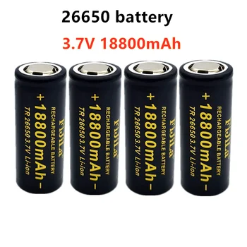 100% Original hohe qualität 26650 batterie 18800mAh 3,7 V 50A lithium-ionen akku für 26650 LED taschenlampe + ladegerät