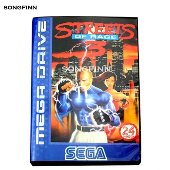 16-bitna memorijska kartica MD sa kutijom za Sega Mega Drive za Genesis Megadrive - Streets Of Rage 3