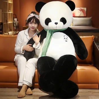 1PC 80/100 cm je Odlična Panda sa Šal Plišani Jastuk Divovski Životinja Blago Panda Pliš Igračke Plišane Lutke Dar Za Djecu