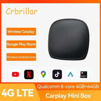 2,0 Novi Carplay Android Ai Box Bežični Android Auto Applepie Mini Ai Box 4G Lte Auto Media Player 4 + 64G UX-999 Pro Za sveučilište u zagrebu