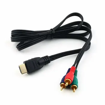 3 ft 1 m HDMI-kompatibilni Priključak za 3 RCA Video Audio AV Kabel, Adapter 3RCA Stereo Pretvarač Komponenta za TV set top box DV DVD PC