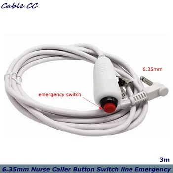 3 m Medicinska 6,35 mm Tipka za Poziv medicinske Sestre Prekidač line Gumb za Hitne Linija Sa Senzora Kabel Poziv medicinske Sestre Najbolje Kvalitete