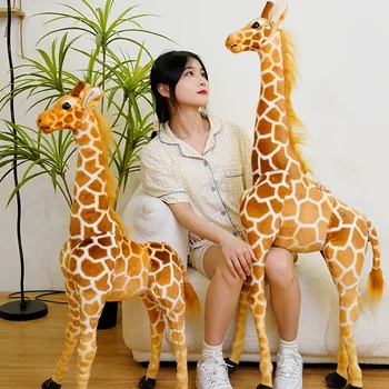 50-140 cm Ogromna Veličina Modeliranje Žirafa Pliš Igračke Pravi Život Kawai Žirafa Soft Djeca Lutke Za Djevojčice Dekor Na Rođendan Pokloni