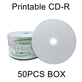 50 kom./kor. Ritek za tiskanje CD-R Prazan disk u cd 700 MB/80 min/52x CD-R Vinil disk crni disk