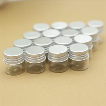 50 komada 30*30 mm 10 ml Male Staklene Boce, Aluminijski Poklopci za Staklenke Prozirne Staklene Posude DIY Obrtni Čaša, Boca