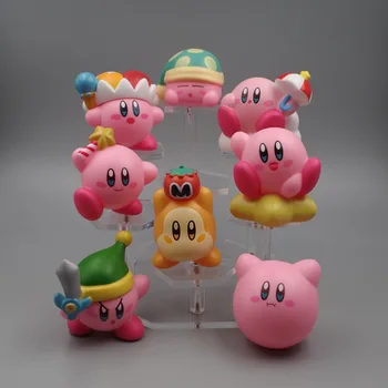 6 cm 8 kom./lot Kirby Igre Crtani film Pink Kirby Geganje Di Doo PVC Figurica Igračka Model Lutke Darove Za Djecu