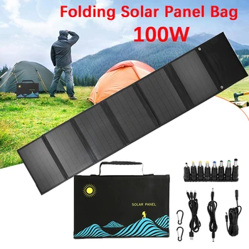 60 W/100 W Solarni Panel Sklopivi Torba USB + DC Izlaz Solarni Punjač Laptop Sklopivi Sučelje za Punjenje Mobilnog Telefona Solarni Panel Torba