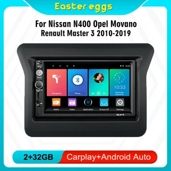 7-Inčni 2 Din Auto Radio Za Nissan N400 Opel Movano Renault Master III 3 2010-2019 Android Auto Media Player, GPS Navigacija