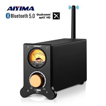AIYIMA TPA3116 Bluetooth 5,0 Pojačala Snage VU Metar Stereo Mjerač Razine glasnoće Audio Pojačalo Zvučnik QCC3034 APTX-HD 100Wx2