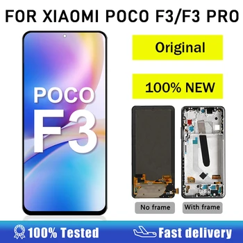 AUMOOK 100% Original Za Xiaomi Poco F3 Pro LCD Zaslon s Okvirom Za Poco F3 M2012K11AG LCD zaslon Osjetljiv na Dodir rezervni Dijelovi