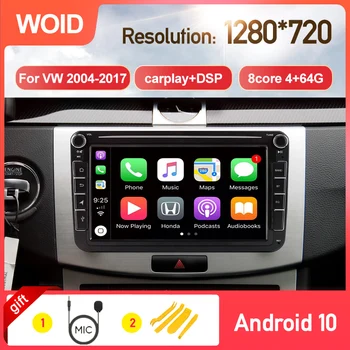 Android 11 Auto Radio Media Player Za VW Polo Golf 5 \6 Passat B6 \ 7 Jetta Tiguan Video GPS Navigacija 4G WiFi Carplay