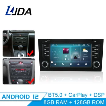 Android 12 8 + 128 g Auto media Player, GPS Navigacija Za AUDI A6 4B C5 1997-2005 GPS stereo Video 2 Din Uređaj DSP Carplay