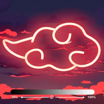Anime Oblak Neonski Znak Затемняемая Cool Led Neonska Svjetla ploče s Napajanjem preko USB-a za Spavaće sobe, Dječja Igraonica Večernje Dekor