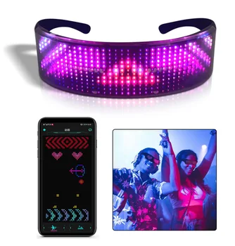 Aplikacija Za Upravljanje Led Dynamic Naočale Bluetooth Svjetleće Naočale, Maska Vizir Svjetleće Naočale Rođendan Halloween Party Razveseliti Rekvizite