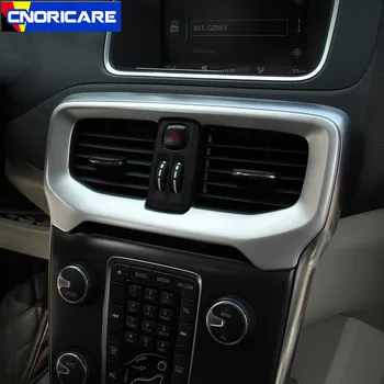 Auto Središnja Konzola Izlazna Rama Klima Uređaja Dekorativna Naljepnica Trim Od Nehrđajućeg Čelika Za Volvo V40 2012-17 Stil Interijera