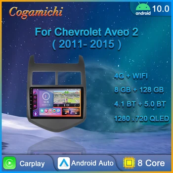 Auto radio Za Chevrolet Aveo 2 Sonic T300 2011-2015 Auto Media Player Android Auto Stereo CarPlay GPS Navigacija 2 din QLED