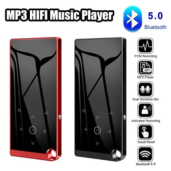 Bluetooth5.0 Bez gubitaka MP3 Music player Hi-Fi Prijenosni Audio Walkman sa FM/E-book/Diktafon/MP4 Video Player 2,4-Inčni Ekran