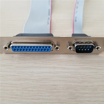 DB25 25Pin Paralelni Printer Port LPT + RS-232 RS232 COM DB9 9Pin Serijski Port Kabel Kabel Žice Nosač 30 cm