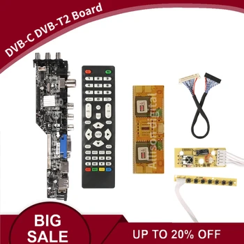 DVB-T2/T DVB-C 3663 TV Monitor Kit za LM190E02 LM190E03 LM190E08 4 CCFL LCD-Display led Zaslon HDMI + VGA + USB + TV Kontroler Vozač