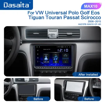 Dasaita 9 IPS Ekran 2Din Auto Radio Android Carplay za VW GPS Polo Golf Eos Tiguan Seat leon Passat Auto Stereo TDA7850