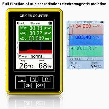 Detektor nuklearnog zračenja XR3 PRO s temperaturom i vlagom Detektor elektromagnetskog zračenja XR-3 vs Geigerov brojač BR-9C