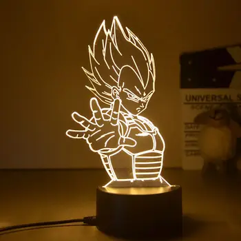 Dragon Ball noćno svjetlo Dječje Igračke Majmun Kralj Goku Figurica Led noćno svjetlo Super Сайян 3D Lampa Božić Pokloni Za Rođendan