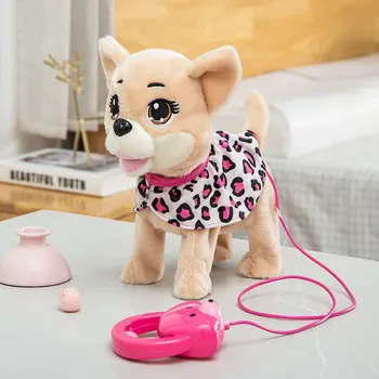E-Plišani Pas Robot Životinja Igračka Električna Pjeva Pjesme Slatka Pas Ide Laje Glazba Štene Remen Uspio Ljubimac Dječji Rođendanski Poklon