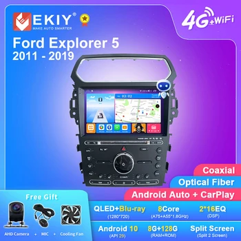 EKIY T7 QLED Za Ford Explorer 5 2011-2019 Auto Radio Media Player Navigacija GPS Android 10,0 Carplay Bez 2din DVD