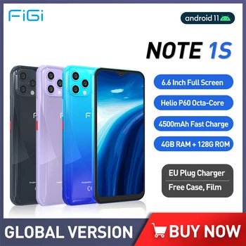 FIGI NOTE 1S Android 11 Mobilni telefon Helio P60 Восьмиядерный smartphone 4 GB + 128 GB 6,6 