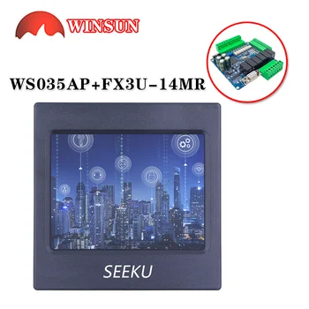 FX3U + PLC, HMI podržava zaslon osjetljiv na dodir WS-035AP s pin kabl za kontroler releja FX3U-14MR