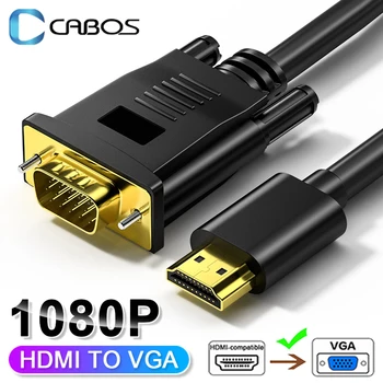 HDMI-VGA Kabel Prilagodnika HD 1080P HDMI-Kompatibilni Priključak VGA Priključak Pretvarač Kabel Za TV PC Monitor Zaslon Laptop Projektor