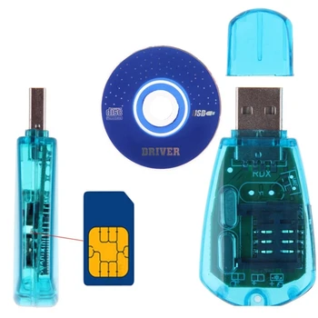 High-Speed 1 Kom. Prijenosni Plavi USB Mobilni Telefon je SIM Kartica Čitač GSM CDMA + CD Mobilni Telefon SMS Backup Za PC