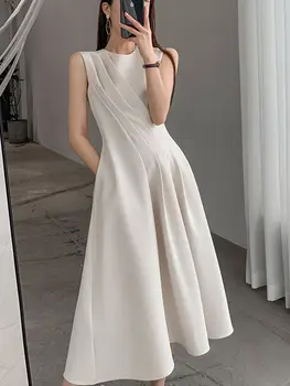 Jednostavna Haljina Za Žene, Elegantan Maksi Haljina 2022, Nova Poslovna Donje Monotone Haljinu I Modne Ljetne Haljine Vestidos