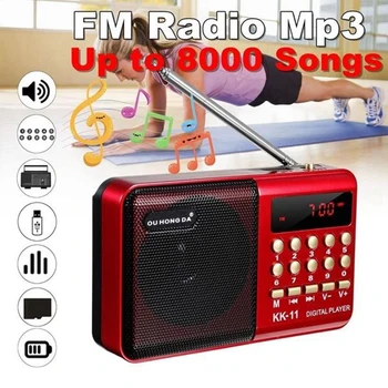 K11 Fm Punjiva Mini Prijenosni Mini-Radio Ručni Digitalni Fm Usb Tf Mp3 Player Zvučnik Prijenosni Fm-Radio