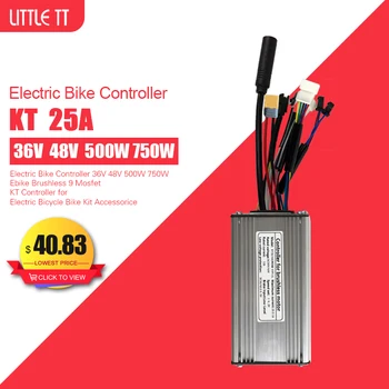 KT Ebike Kontroler 36 48 U 25A 500 W 750 W 9 Mosfet Električni Bicikl bez četkica Kunteng kt LCD led Kontroler sa Svjetlom