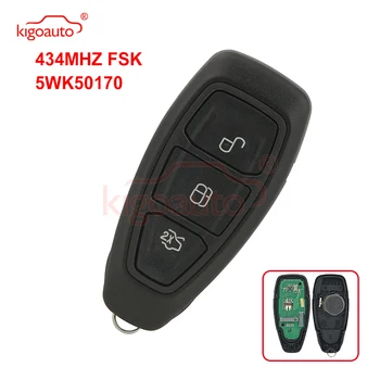 Kigoauto 5WK50170 Pametni ključ 3 tipke 434 Mhz za Ford Kuga Focus, Fiesta C-Max, S-Max, 2012 2013 2014 2015