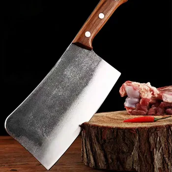 Kuhinjski Nož za Mljevenje Kostiju Ručnog rada, Kuhinja Retro-nož od Obložen visoko ugljičnog Čelika, Nož za Mljevenje Kostiju kuhar, Alati Za kuhanje