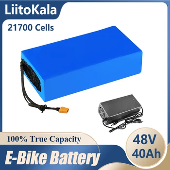 LiitoKala 48 U 40ah 21700 13S8P Električni Bicikl Baterija 48 U 40AH 1500 W Litij Baterija Ugrađen 30A BMS Elektromotor za električne bicikle