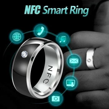 Modni muško i žensko pametni prsten s novom tehnologijom NFC od nehrđajućeg čelika, prikladan za mobilne telefone iPhone i Android 2021