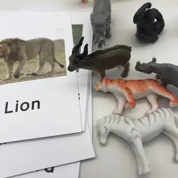 Montessori Figurice Životinja Zapošljavanje Odgovarajućih Kartica Edukativne Igračke Figure Životinja Odgovarajuće Kartice Puzzle Igra Dječje Obrazovne Igračke